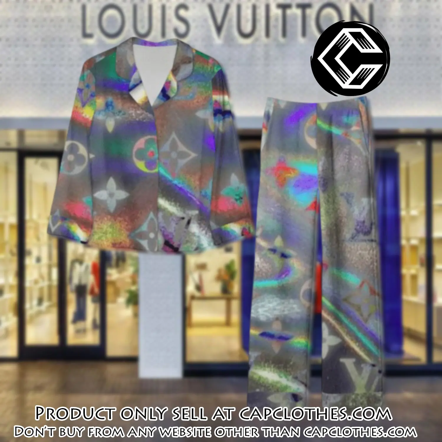 Trending luxury lv satin pajama set pjs1072 cc1716075